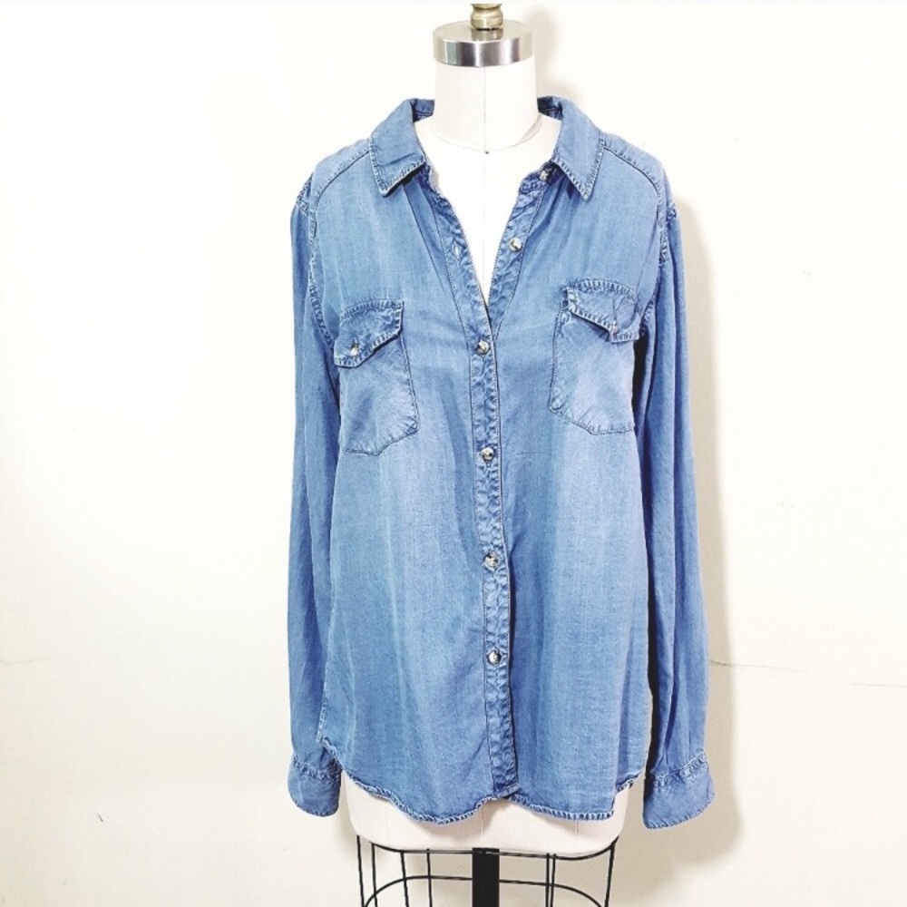 Denim button down shirt